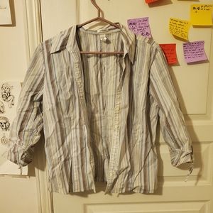 Old Navy striped button down shirt